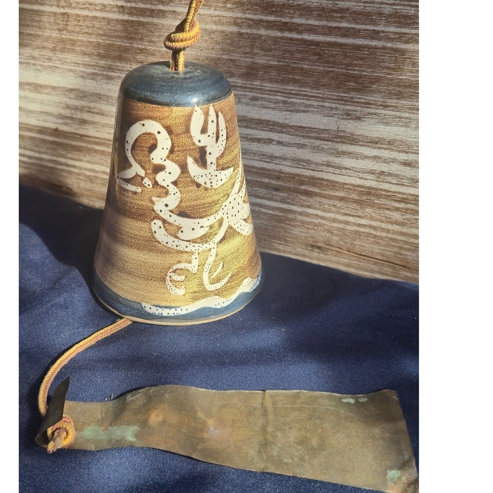 Pacific Stoneware USA Studio‎ Pottery Wind Bell Chime Earth Tones Ceramic 4.5"